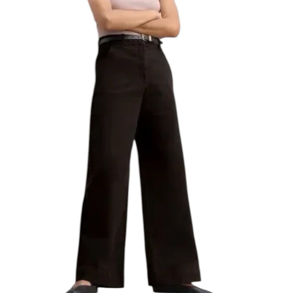 NWT Everlane The Phoebe Wide Leg Trouser Pants Organic Cotton Twill Womens Sz 8